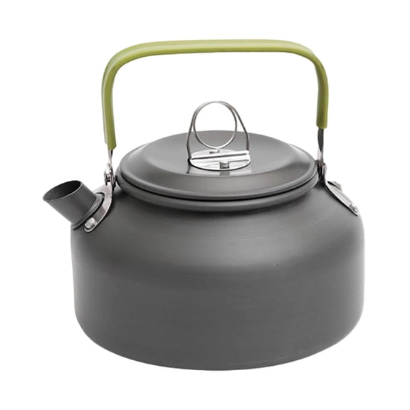 Black Portable Outdoor Camping Kettle Stainless Steel Large Capacity for Boiling Water Hiking Picnic and Travel