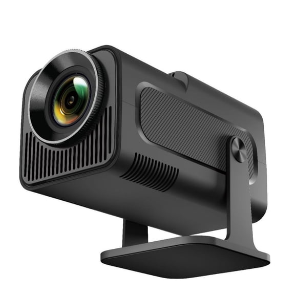 Black Portable Smart Multimedia Projector, 300ANSI, 130" Display, Android 11, Wi-Fi 6, BT 5.0
