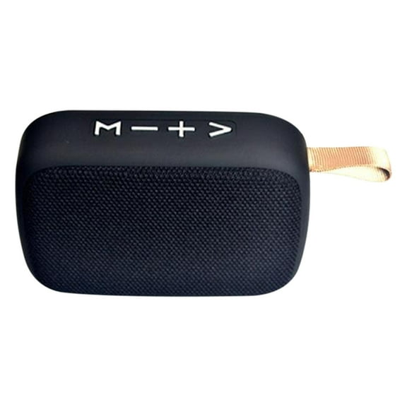Black Portable Wireless Mini Bluetooth Speaker With Lanyard Usb Rechargeable 110G Compact Outdoor Audio Device