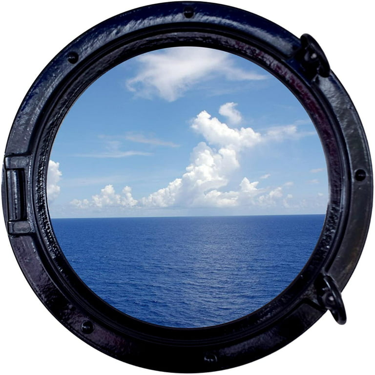 Black Porthole Window 15 - Nautical Port Hole - Nautical Wall Hanging