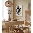 thumbnail image 1 of Black Poster Beige Modern Wall Art Trendy Abstract Botanical Stylish Bathroom s Mid Century Floral decor Poster, Unframed Poster Size 24x36, 1 of 4