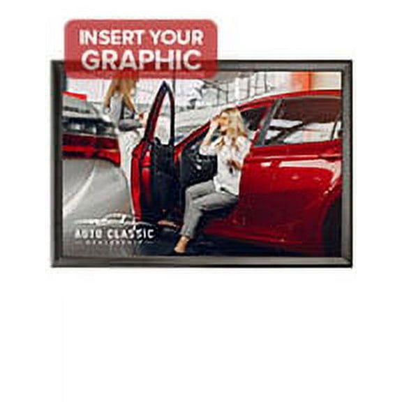 Black Poster Frame for 20 x 30 Prints Black Matte Finish Anodized Aluminum Snap Open Picture Holder  Quick Clip Sign Display Has a Front Loading System (QCBLK2030)