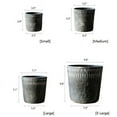 thumbnail image 1 of Black Pottery Cement Planter, 1 of 7
