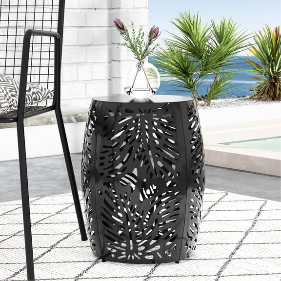 Black Powder-Coated Iron Table - Stable and Strong - Outdoor Relaxing - Instant Use