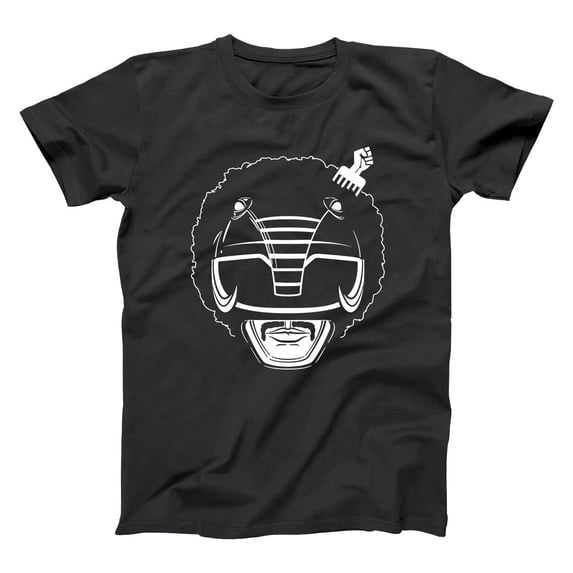 Black Power Ranger Funny African Humor 90S Geek Black Basic Men's T ...