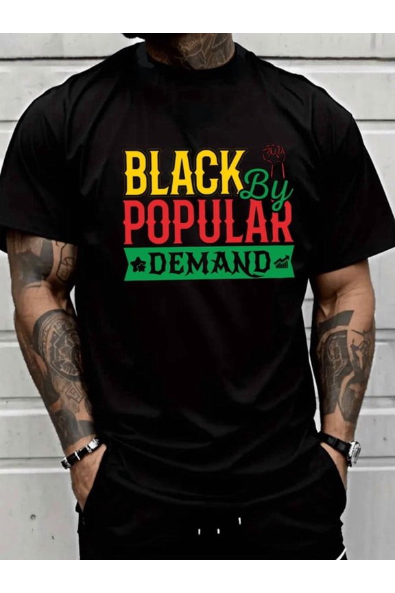 Black Power Tee for men black Refreshing and lightweight, perfect for summer sports and leisure wear Funny Unisex Shirt Crewneck tshirts Classic Unisex Shirt Graphic Tee tshirts