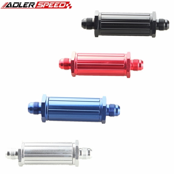 Black-Precious Magnetic Racing Fuel Filter, Billet Aluminum, Black, Silver, Red, Blue,-10AN, AN10, 30 Micron