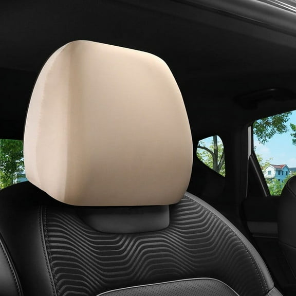 Black Premium Cloth Headrest Cover For Car, Truck, SUV, Auto