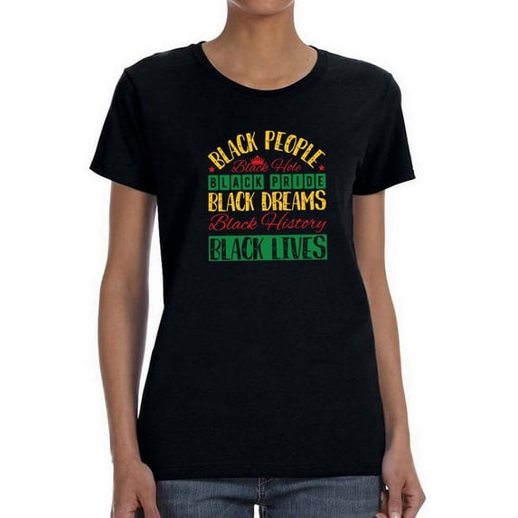 Black Pride Shaped T-Shirt Women -Image by Shutterstock, Female Medium