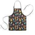 thumbnail image 1 of Black Princess Castle Pattern Kids Aprons for Girls and Boys,Adjustable Neck Strap Toddler Aprons for Kids Cooking Baking, 1 of 7