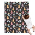 thumbnail image 1 of Black Princess Castle Rainbow Pattern Blanket,Comfortable Soft Lamb Wool Throw Blanket,All Season,Warm Lightweight Blankets for Sofa Bed Couch Living Room Chair,30"x40", 1 of 4