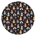 thumbnail image 1 of Black Princess Castle Rainbow Pattern Round Fitted Tablecloth with Elastic Edge,Dining Table Cover Waterproof,Outdoor Round Tablecloth for Camping,Dining,Indoor and Outdoor, 1 of 7