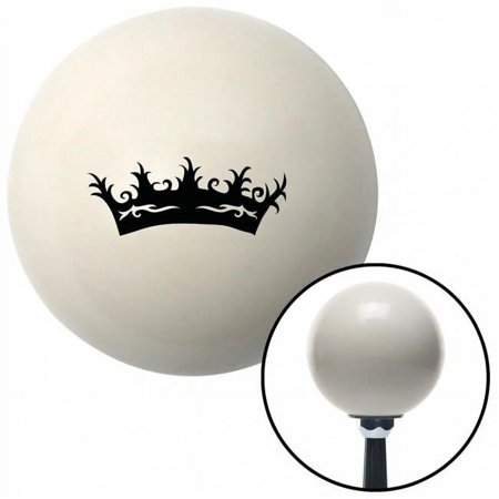 Black Princess Crown Ivory Shift Knob with M16 x 1.5 Insert Shifter Auto Manual