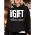 thumbnail image 1 of Black Print Hoodie Graphic Sweatshirt Perfect Gift James 1:17 Christian Bible Verse Religious Casual Worship Plain Tops S-2XL, 1 of 1