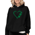 thumbnail image 1 of Black Print Hoodie Graphic Sweatshirt St Patrick Day Heart Clover Star Pattern Glamorous Comfortable Casual Wear Print Sweatshirt Graphic Tees Shirts Tops S-2XL, 1 of 7