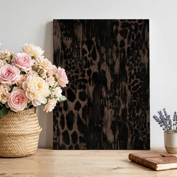 Black Print Spots Canvas Wall Art for Living Room, Country Vintage Rustic Abstract Print Poster Print Painting for Desk Vanity Narrow Stair Wall Decoration Wall Pictures Prepare To Hang 8"x10"