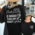 thumbnail image 1 of Black Print Tshirt Graphic Tees Shirts Christian Gods Mercy Is Bigger Than Any Of Your Mistakes Religious Outfit Church Event Casual Outdoor Wear Tops S-5XL, 1 of 5