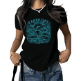 thumbnail image 1 of Black Print Tshirt Graphic Tees Shirts Earth Day Ocean S 5XL Tops, 1 of 5