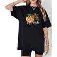thumbnail image 1 of Black Print Tshirt Graphic Tees Shirts St Patrick Day Rooster Hen Chick Heart Clover Design Fashion Loose Fit Wear Tops S-5XL, 1 of 5