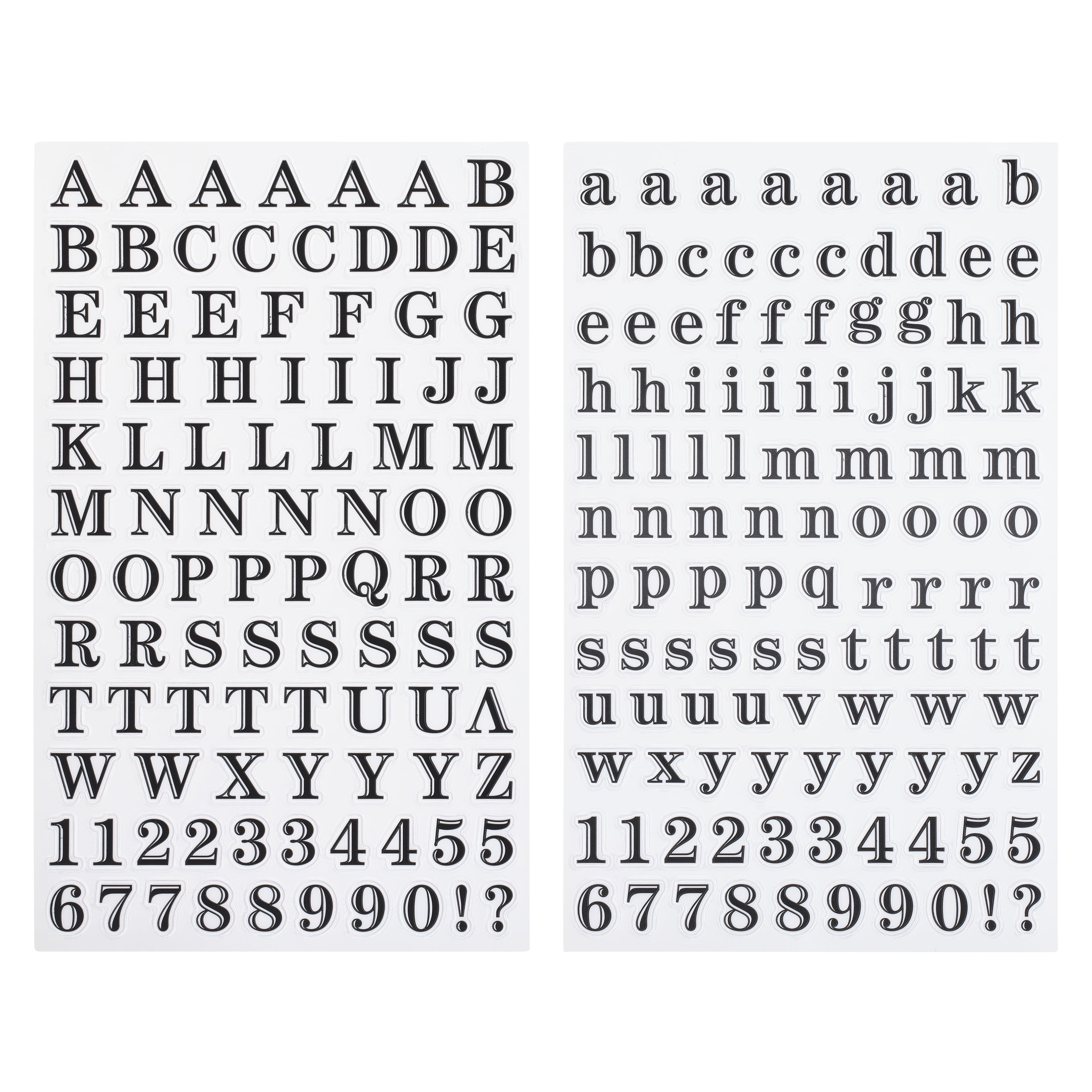 Black Printed Alphabet Stickers by Recollections