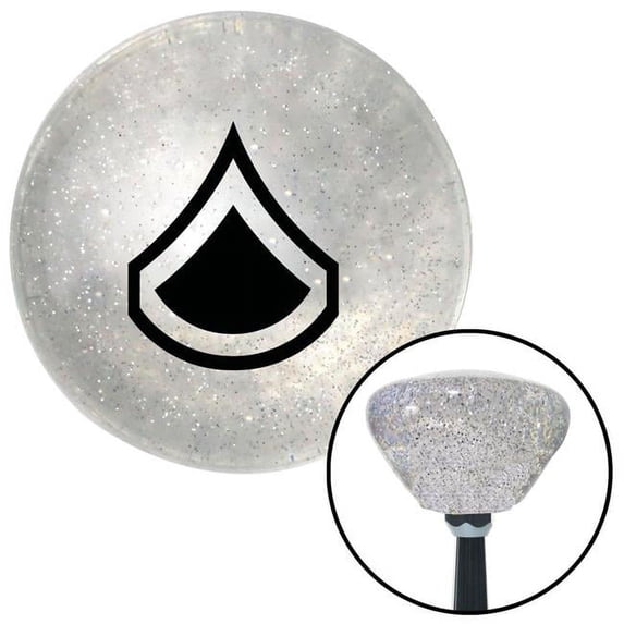 Black Private First Class Clear Retro Metal Flake Shift Knob with M16 x 1.5 Insert Brody