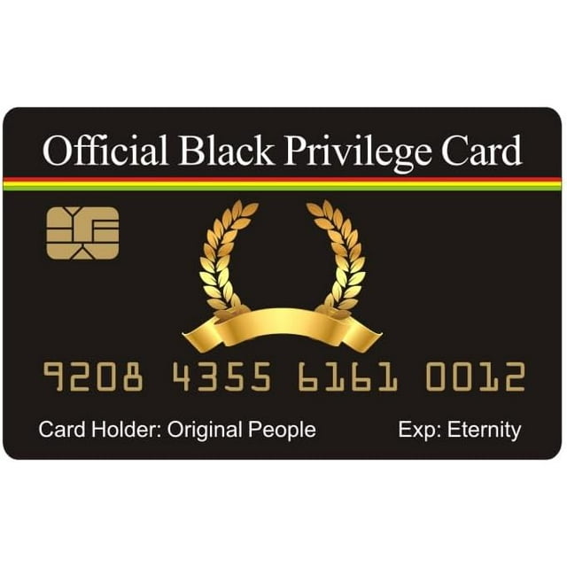 Black Privilege Official Card 4 Pack, Raised Numbers on Front. Serial