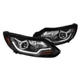 thumbnail image 1 of Black Projector Headlight with Clear Lens for 2012-2014 Ford Focus, 1 of 1
