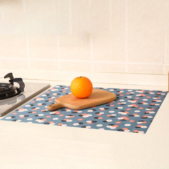 Black Protective Mat Waterproof Wear Resisting Cuttable Drawer Placemat for Kitchen