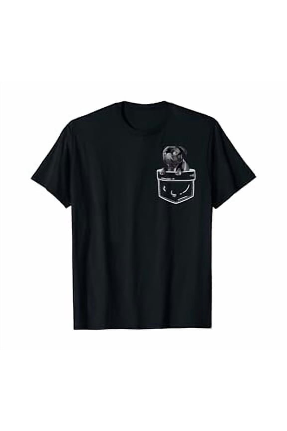 Black Pug In Pocket - Cute Dog Lover Gift T-Shirt