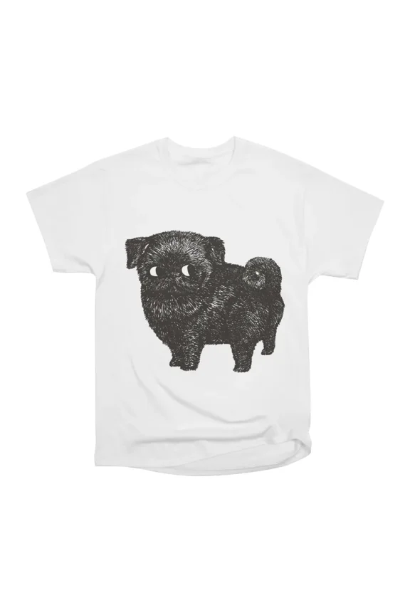 Black Pug T-Shirt Tee Gift For Him Merch For Her Apparel For Friend