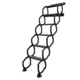 thumbnail image 1 of Black Pull Down Attic Ladder 6-Steps, Retractable Folding Stairs with Armrests, Telescoping Step Ladders, Wall-Mounted Retractable Ladder, 59 in Height for Loft, Garage, Warehouse, 1 of 16