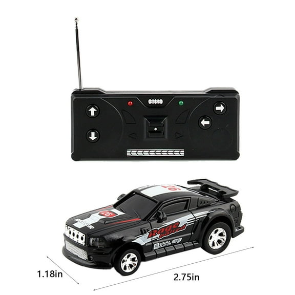 Black Pull Back Can Shaped Rc Stunt Vehicle Black Mini Toy Car For Kids With Led Lights