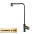 Black Pull Down Brass Kitchen Sink Faucet & Cold Water Mixer Tap with