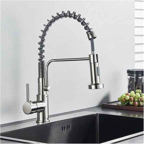 Black Pull Out Kitchen Sink Faucet Deck Mounted Stream Sprayer Kitchen Mixer Tap Bathroom Kitchen Hot Cold Tap 360 Rotation Tap