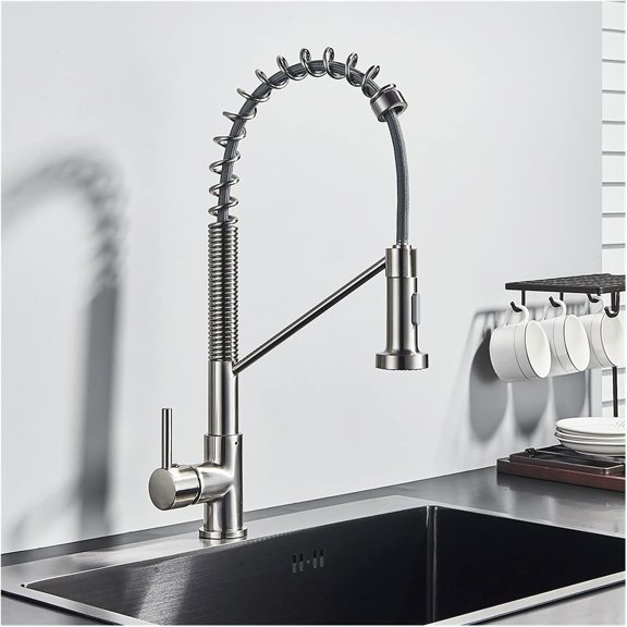 Black Pull Out Kitchen Sink Faucet Deck Mounted Stream Sprayer Kitchen Mixer Tap Bathroom Kitchen Hot Cold Tap 360 Rotation Tap