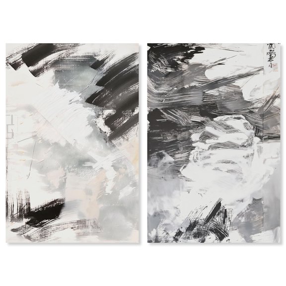 Black Pulse Set Canvas Set of 2 Geode Art Sets by Art Remedy, Gallery Wrapped, 10 x 15