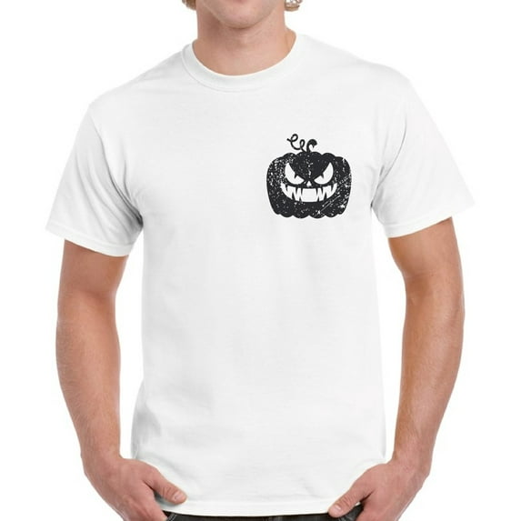 Black Pumpkin Pocket Top Halloween Gift Shirt for Men - S M L XL 2XL 3XL 4XL 5XL Happy Halloween Graphic Tee - Funny Scary Holiday Tee T-Shirt Mens