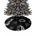 thumbnail image 1 of Black Pumpkins Fall Christmas Tree Skirt 36 Inches Large Christmas Skirt Tree, Maple Leaf Botanical Thanksgiving Tree Skirt Christmas Decorations for Fireplace Party Holidays Indoor Outdoor, 1 of 7