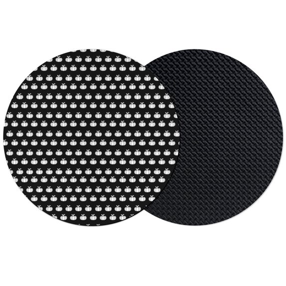 Black Pumpkins Fall Coasters Set of 2, Absorbent Coasters for Drinks, Thanksgiving Pumpkin Pastoral Coaster for Desk Coffee Table Protection, Home Decor House Warming Gifts 4"