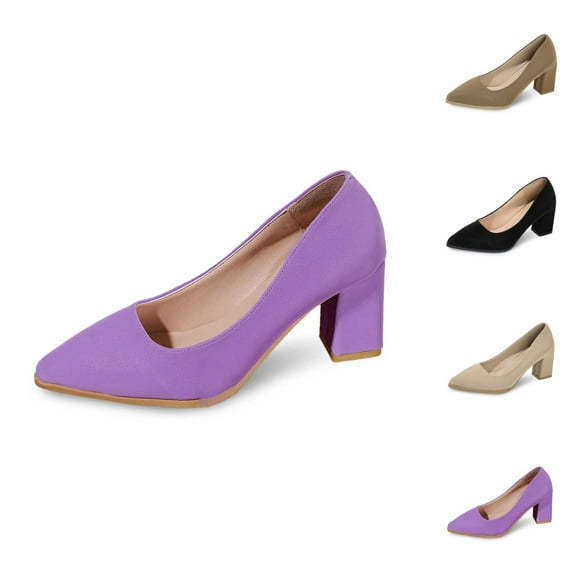 Black Pumps for Women Peep Toe Versatile Dress Heels - Solid Color Casual Breathable Comfort Design, Elegant On Outdoor Shoes For Office Commute & Romantic Date Nights