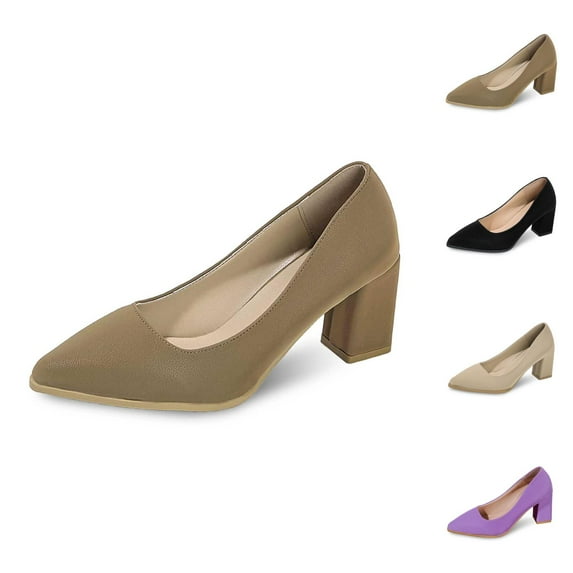 Black Pumps for Women Peep Toe Versatile Dress Heels - Solid Color Casual Breathable Comfort Design, Elegant On Outdoor Shoes For Office Commute & Romantic Date Nights