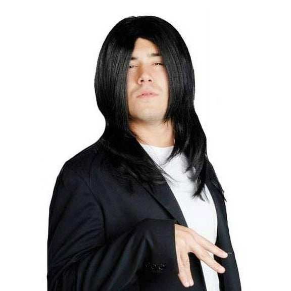 Black Punk Star Rock and Roll Shag Long Wig