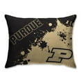 thumbnail image 1 of Black Purdue Boilermakers 20'' x 26'' Splatter Print Plush Bed Pillow, 1 of 1