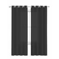 thumbnail image 1 of Black Pure Color Sheer Curtains 84 Inch Length 2 Panels Set for Living Room/Bedroom, Aesthetics Contemporary Luxury Kitchen Curtains Grommet Semi-Sheer Curtains Drapes Window Treatments 42"x84"x2, 1 of 7