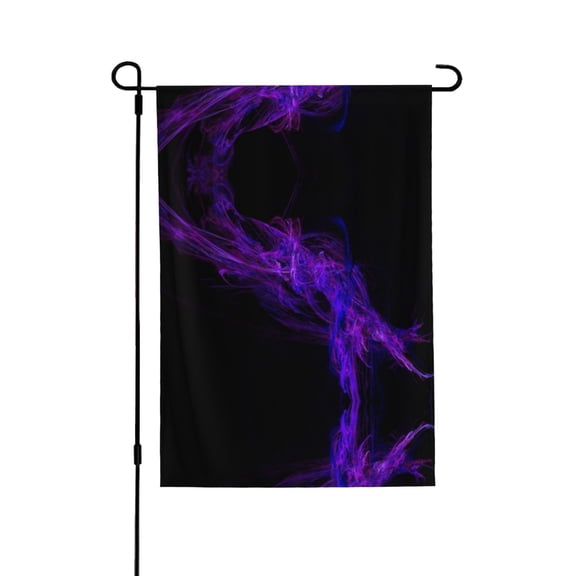 Black Purple Abstract House Flag Double Side Garden Flag For Outside Room House Yard Indoor 28" X 40"
