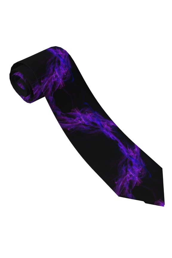 Black Purple Abstract Tie For Men Funny Neckties Fashion Gentleman Soft Comfortable Ties