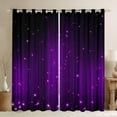 thumbnail image 1 of Black And Purple Blackout Curtains For Girls Women Ombre Glitter Curtains For Bedroom Living Room Decor,Abstract Striped Window Treatments Drapes 52"W x 90"L (Pack of 2), 1 of 6