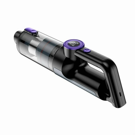 Black-Purple Handheld Car Vacuum Cleaner, 14000Pa Brushless Motor, Cyclone Filter, 350ML Dustbin, Digital Display, Portable for Home and Car