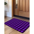thumbnail image 1 of Black Purple Plaid Door Mat&nbsp;Indoor Outdoor Entrance, Non Slip Rug for Kitchen Bathroom Entryway Rug, Farmhouse Simple Buffalo Checked Washable Doormat Floor Mat for Office Home Decor 24x36 Inch, 1 of 8