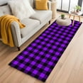 thumbnail image 1 of Black Purple Plaid Kitchen Runner Rug 2x6 Washable Runners for Hallway Non Slip Farmhouse Simple Buffalo Checked Large Area Rug Indoor Floor Carpet for Bathroom Laundry Entryway Bedroom Living Room, 1 of 8